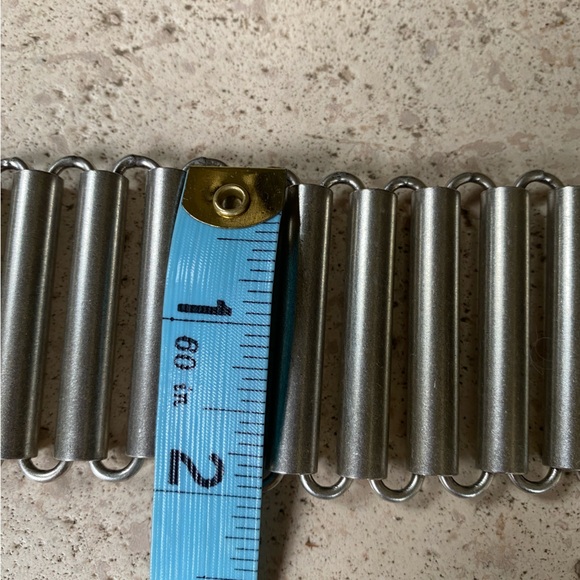 Rare Vintage YSL Yves Saint Laurent Metal Disco Bullet Chain Belt Signed - Picture 5 of 5